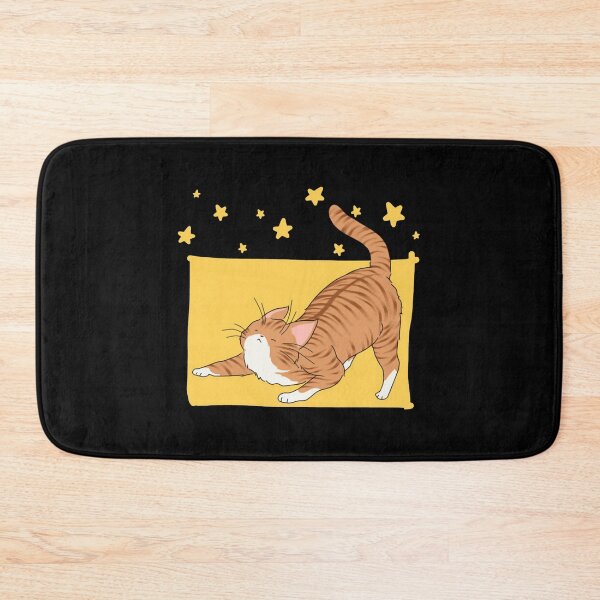 Item preview, Cat Stretching Cute Orange Tabby Yoga Pose Design designed and sold by OrangeCc.