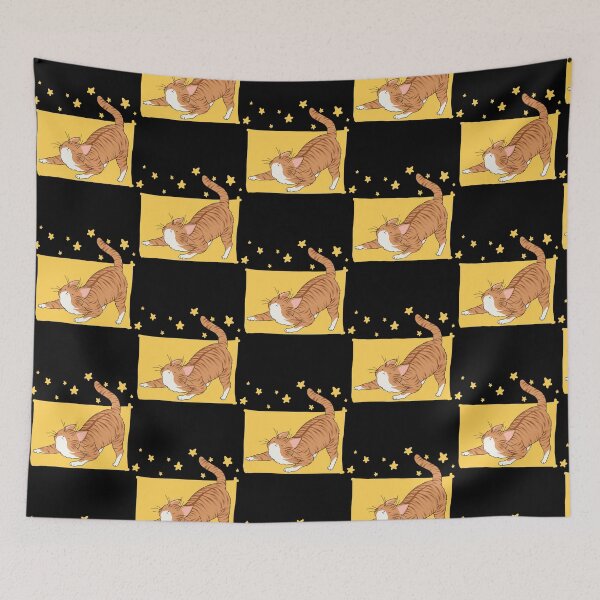 Item preview, Cat Stretching Cute Orange Tabby Yoga Pose Design designed and sold by OrangeCc.