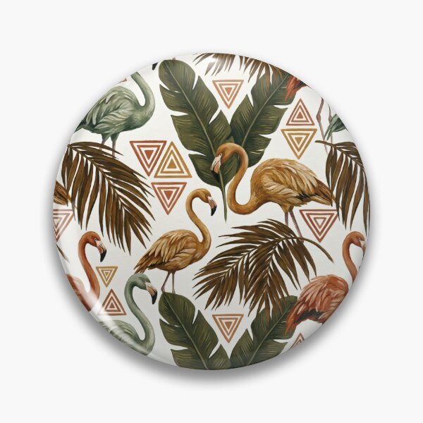 Item preview, Vintage Boho Tropical Flamingo Animal Pattern designed and sold by arteresting-art.