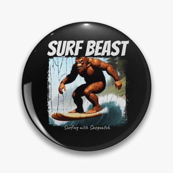 Item preview, Cannabis Strain Surf Beast - Surfing with Sasquatch Distressed Design designed and sold by Coder-T.
