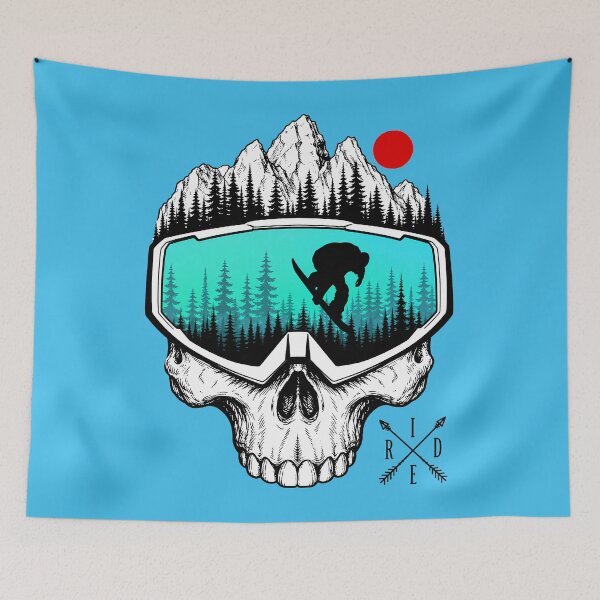 Item preview, Snowboard Skull designed and sold by NoThoughtsCat.