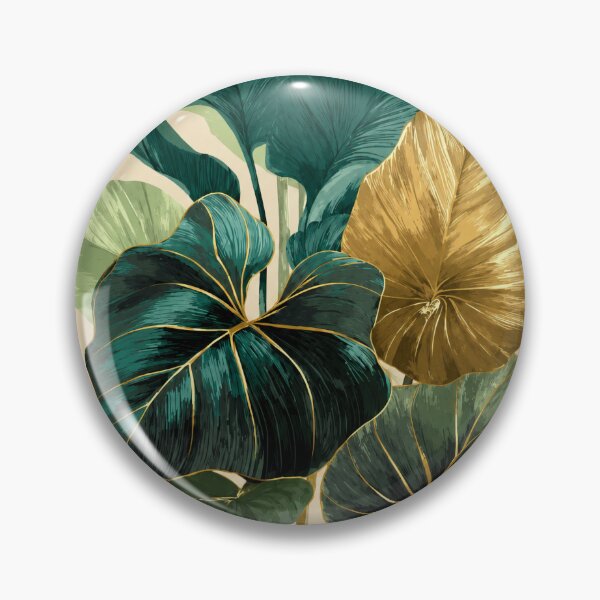 Item preview, Luxury Botanical Emerald Monstera Leaves Illustration designed and sold by bosamji.