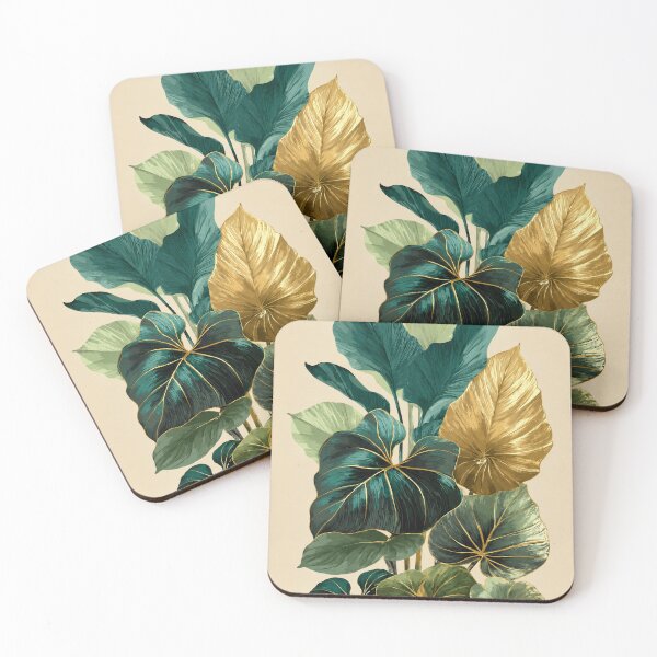 Item preview, Luxury Botanical Emerald Monstera Leaves Illustration designed and sold by bosamji.