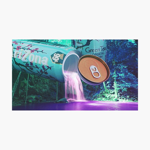 Vaporwave Arizona Tea Waterfall Photographic Print