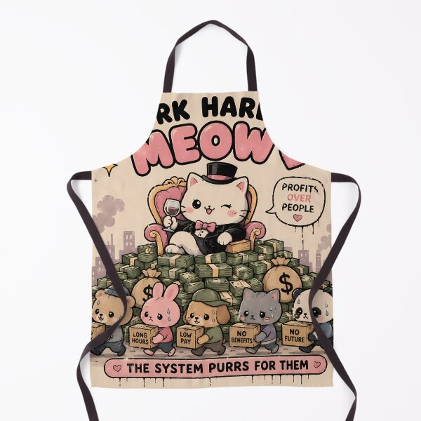 Item preview, Work Harder Meow Cute Satirical Cat designed and sold by 91bravo1029.