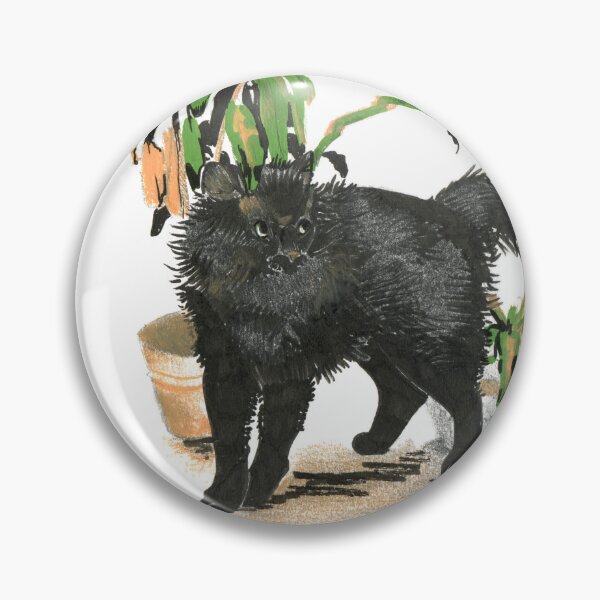 Item preview, Black Cat and Leafy Plants designed and sold by GreyGnu.