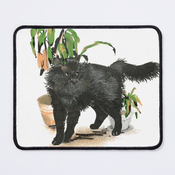 Item preview, Black Cat and Leafy Plants designed and sold by GreyGnu.