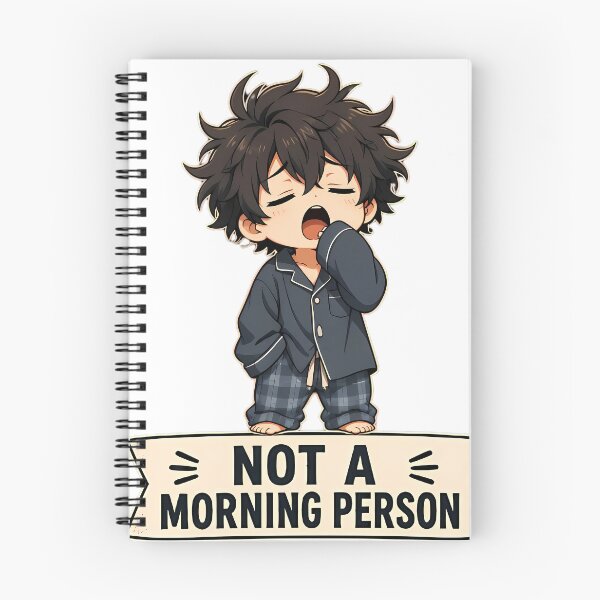 Item preview, Grumpy Morning Anime Chibi Boy designed and sold by WorldOfChibis.