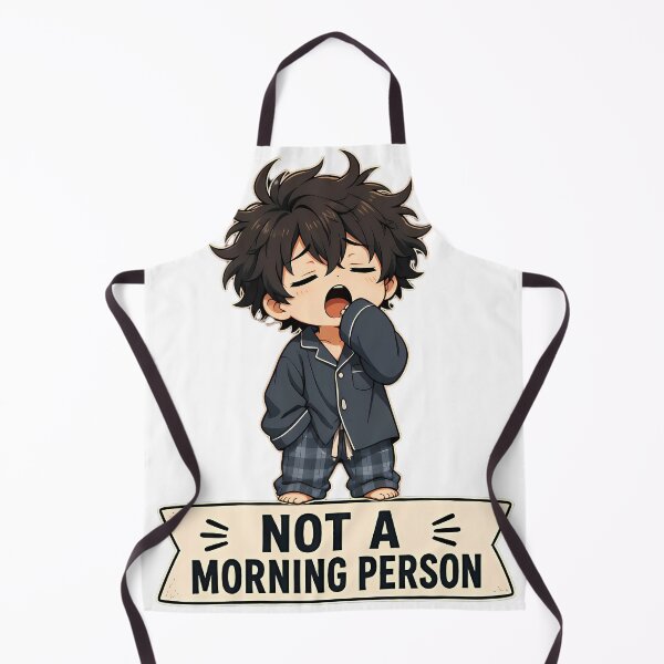 Item preview, Grumpy Morning Anime Chibi Boy designed and sold by WorldOfChibis.