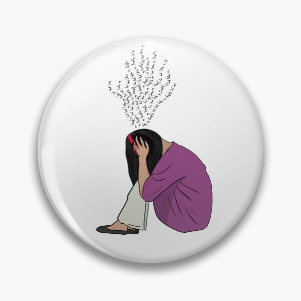 Item preview, My Thoughts Feel Loud Today | Mental Wellness Aesthetic Illustration designed and sold by ByAnaCarvajal.