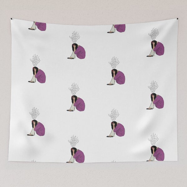 Item preview, My Thoughts Feel Loud Today | Mental Wellness Aesthetic Illustration designed and sold by ByAnaCarvajal.
