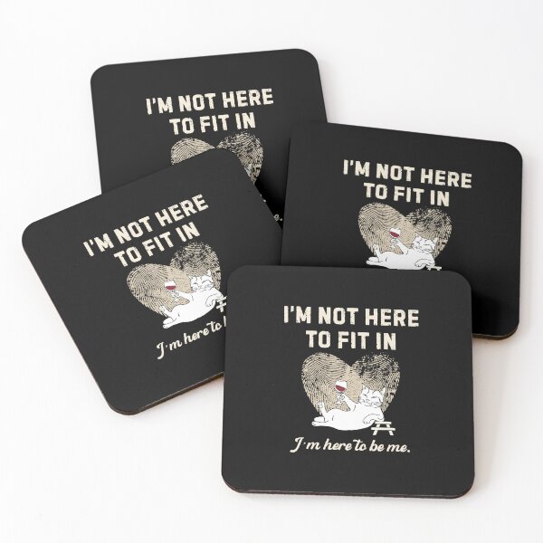 Item preview, I'm Not Here to Fit In, I'm Here to Be Me | Bold Typography Quote designed and sold by RteesStudio.