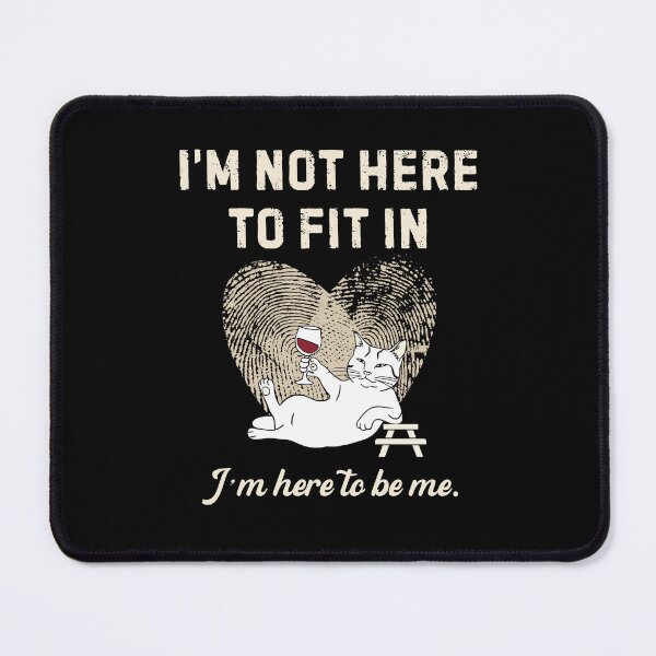 Item preview, I'm Not Here to Fit In, I'm Here to Be Me | Bold Typography Quote designed and sold by RteesStudio.