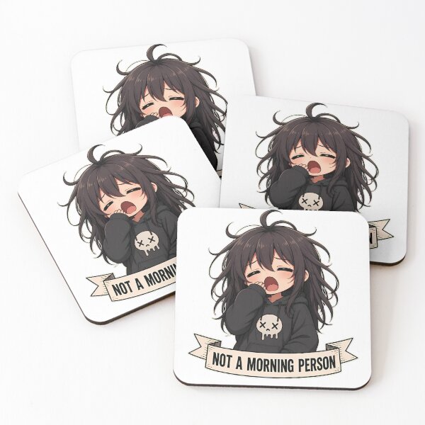 Item preview, Cute Grumpy Chibi Girl Not A Morning Person Hoodie designed and sold by WorldOfChibis.