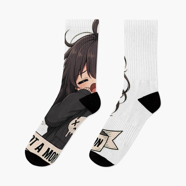 Item preview, Cute Grumpy Chibi Girl Not A Morning Person Hoodie designed and sold by WorldOfChibis.