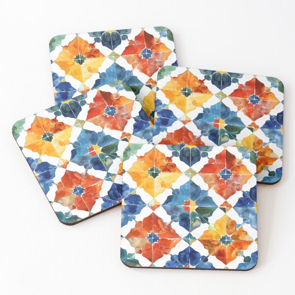Item preview, Azulejos Vintage Spanish/Portuguese Distressed Tile Pattern Art designed and sold by DEC02.