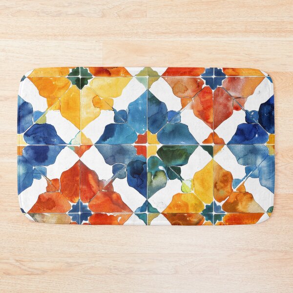 Item preview, Azulejos Vintage Spanish/Portuguese Distressed Tile Pattern Art designed and sold by DEC02.