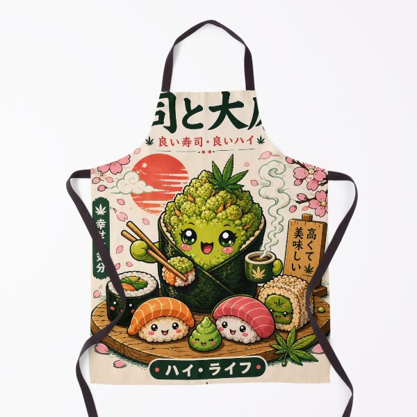 Item preview, Kawaii Cannabis Sushi Japanese Food Art designed and sold by 91bravo1029.