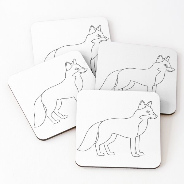 Item preview, Fox Elegant 2 Line Art Gift designed and sold by OneLine Studio.