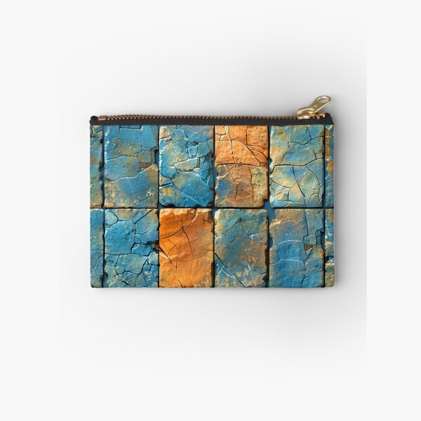 Item preview, Blue And Terracotta (Faux) Stone Tile Distressed Pattern designed and sold by DEC02.
