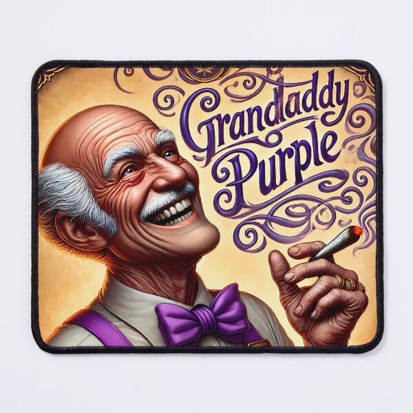 Item preview, Granddaddy Purple Vintage Cannabis Character Art designed and sold by 91bravo1029.