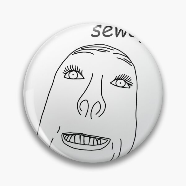 Item preview, “sewage” face doodle sticker designed and sold by SlimyFish.
