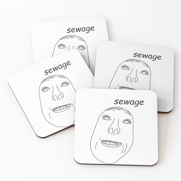 Item preview, “sewage” face doodle sticker designed and sold by SlimyFish.