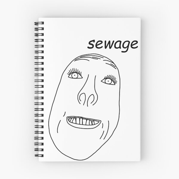 Item preview, “sewage” face doodle sticker designed and sold by SlimyFish.