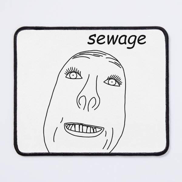 Item preview, “sewage” face doodle sticker designed and sold by SlimyFish.