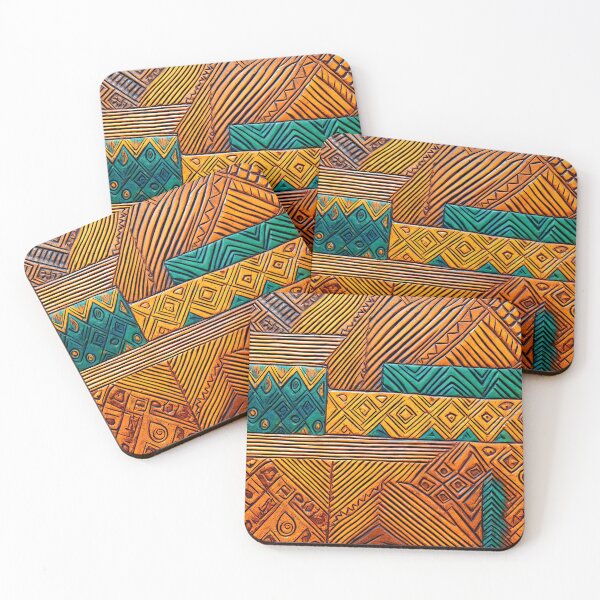 Item preview, Southwest Native American Aztec-Style Earth Tone Pattern designed and sold by DEC02.