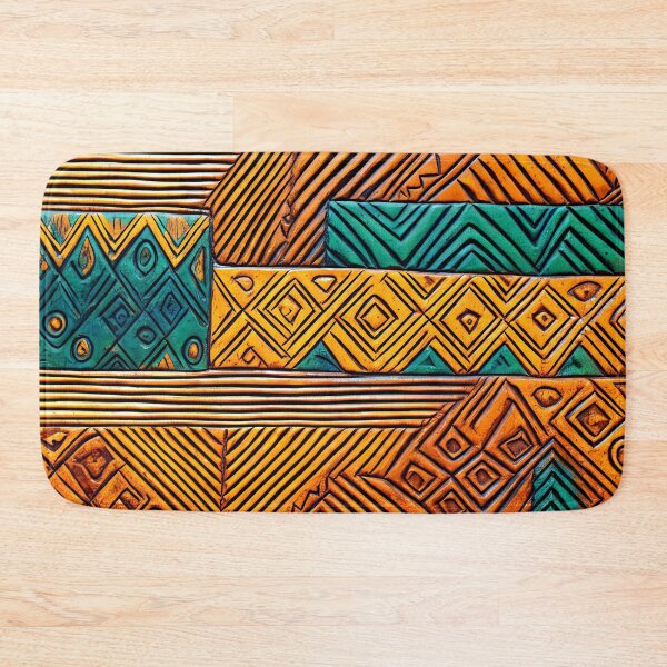 Item preview, Southwest Native American Aztec-Style Earth Tone Pattern designed and sold by DEC02.