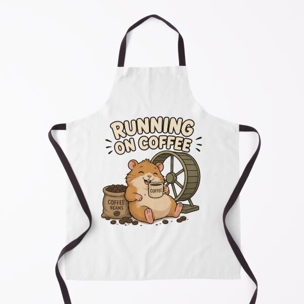 Item preview, Running on Coffee | Funny Hamster Coffee Cartoon designed and sold by BabiesNanimals.