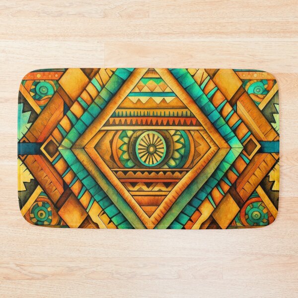 Item preview, Southwestern Native American Seafoam, Orange And Yellow Pattern designed and sold by DEC02.
