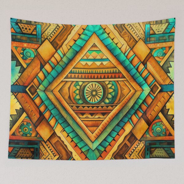 Item preview, Southwestern Native American Seafoam, Orange And Yellow Pattern designed and sold by DEC02.
