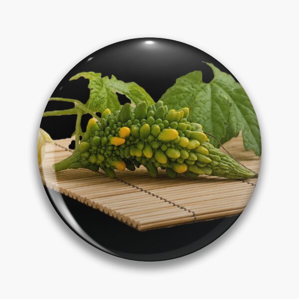 Item preview, Exotic Bitter Melon on Bamboo Mat - Dark Botanical Zen Art designed and sold by Yanshuf.