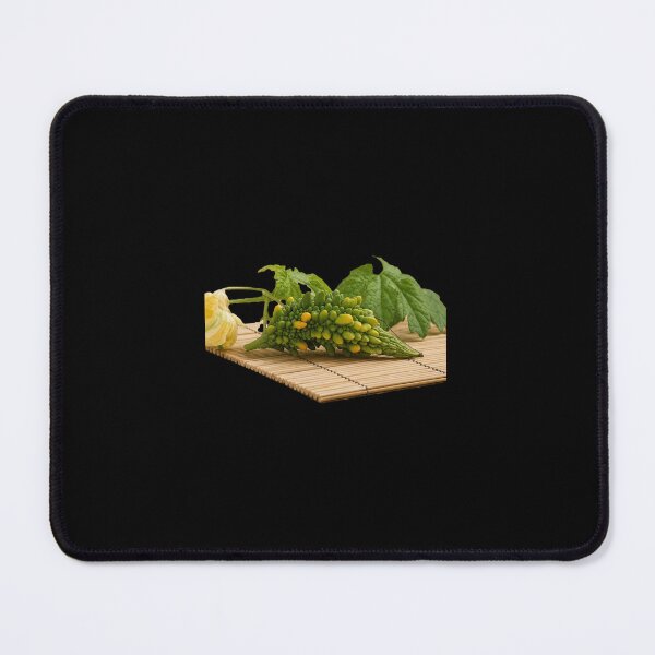 Item preview, Exotic Bitter Melon on Bamboo Mat - Dark Botanical Zen Art designed and sold by Yanshuf.