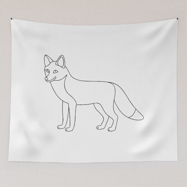 Item preview, Fox Friendly 1 Line Art Gift designed and sold by OneLine Studio.