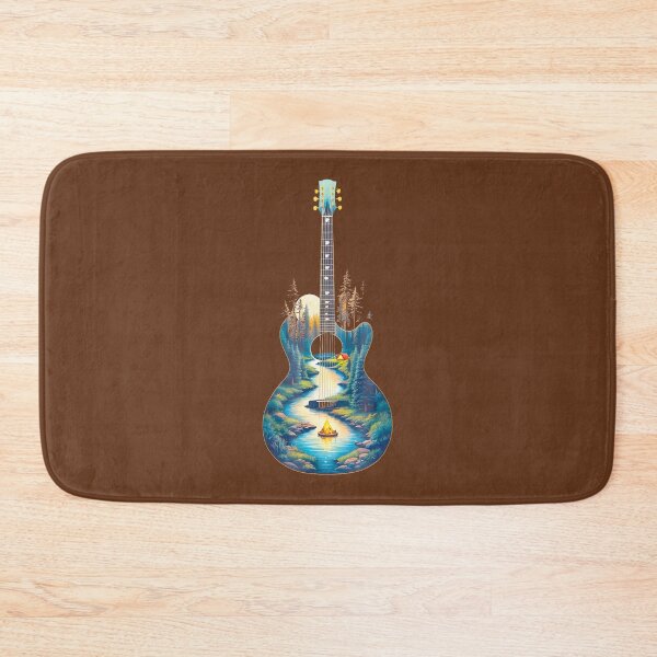 Item preview, Guitar Lake Reflections Forest Pine Tree Moon Camp Guitaristpng designed and sold by KochoscDesigs.