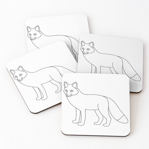 Item preview, Fox Friendly 2 Line Art Gift designed and sold by OneLine Studio.