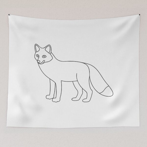 Item preview, Fox Friendly 2 Line Art Gift designed and sold by OneLine Studio.