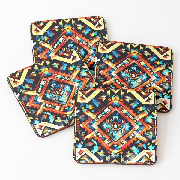 Item preview, Southwest Native American-Inspired Red And Black Pattern designed and sold by DEC02.