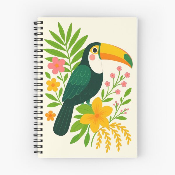 Item preview, Colorful Toucan Bird Surrounded by Tropical Flowers designed and sold by henrysargole23.