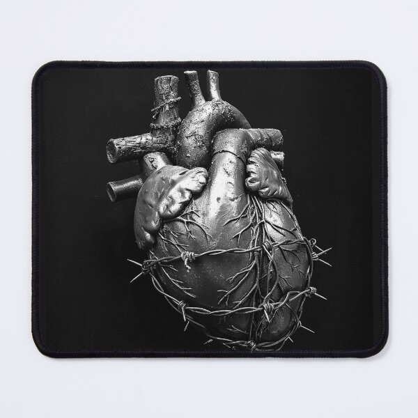 Item preview, Barbed Wire Anatomical Heart Dark Gothic Art designed and sold by inkoutninja.