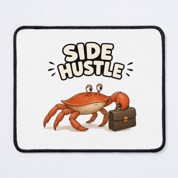 Item preview, Side Hustle | Funny Crab with Briefcase designed and sold by BabiesNanimals.