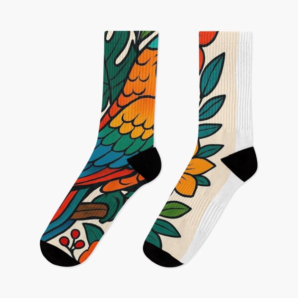 Item preview, Vibrant Tropical Parrot with Blooming Flowers designed and sold by henrysargole23.