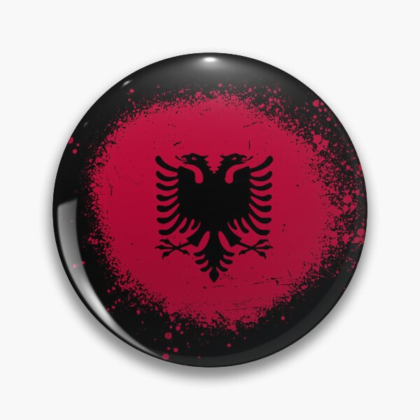 Item preview, Albania Flag Spray Paint Splatter Style designed and sold by DelfDesign.