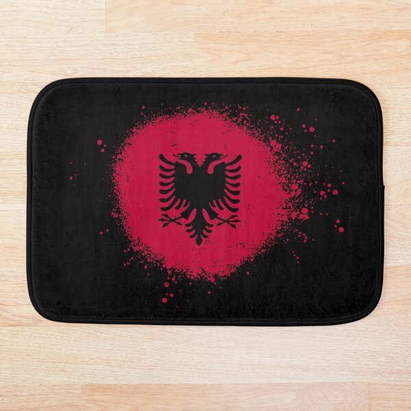 Artikelvorschau, Albanien-Flagge im Sprühfarben-Spritzer-Stil entworfen und verkauft von DelfDesign.