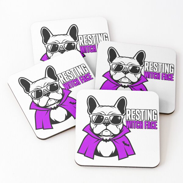 Item preview, Resting Witch Face French Bulldog Halloween Vampire Dog designed and sold by KnrNazimTHREADS.