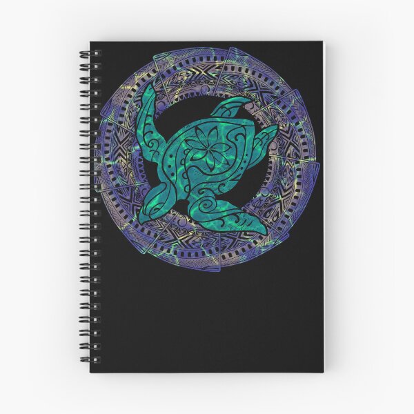 Item preview, Polynesian Tribal Sea Turtle (Honu) with Deep Ocean Wave Reflections designed and sold by sunnthreads.