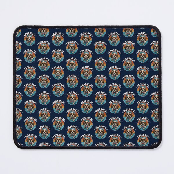 Item preview, Aquaholic Shih Tzu – Funny Swimming Dog Lover Vintage Design designed and sold by PawsAndPallette .